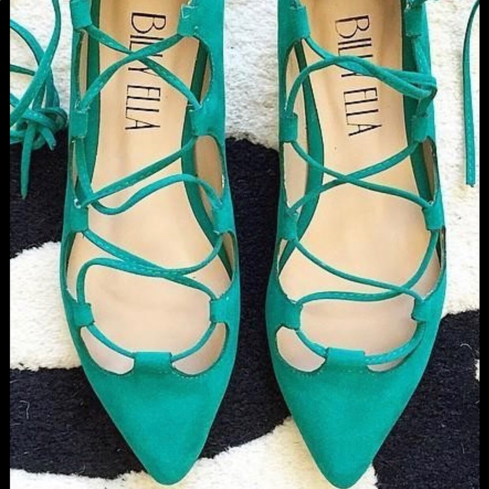 Anthropologie Billy Ella Lace Up Flats